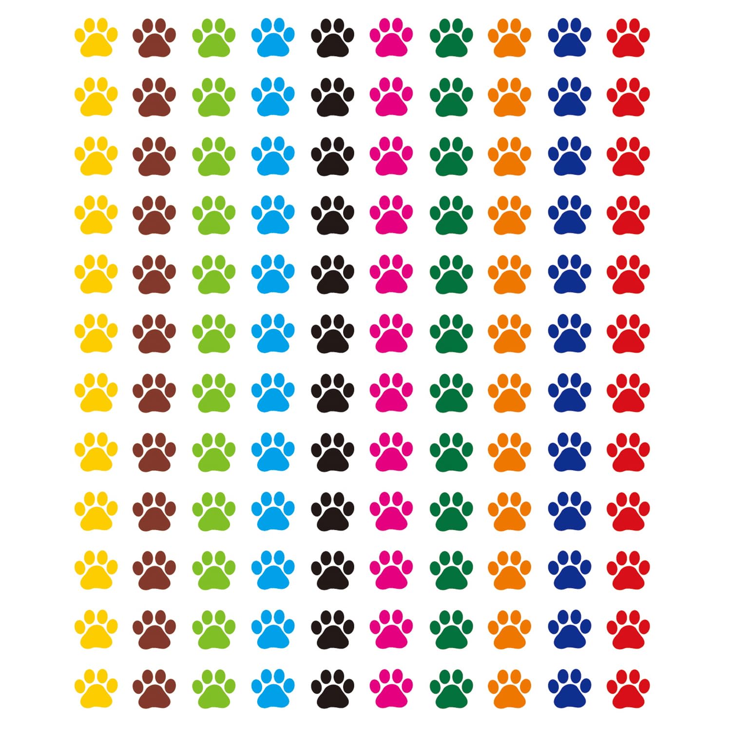 Regeleto 6000Pcs Paw Print Stickers For Kids Incentive Chart, Mini Dog Puppy Paw Prints Labels With 50 Sheets, Kids Student Plan