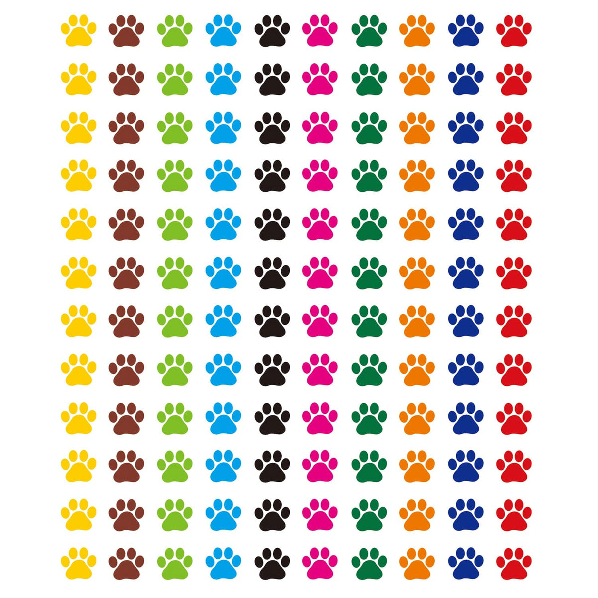 Regeleto 6000Pcs Paw Print Stickers For Kids Incentive Chart, Mini Dog Puppy Paw Prints Labels With 50 Sheets, Kids Student Plan