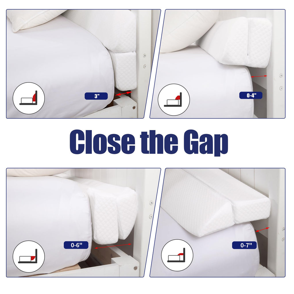 Hombys Wedge Pillow Headboard For Bed Gap,Foldable Bed Wedge Gap Filler King Size,Matterss Gap Filler,Multi Functional Bed Crack