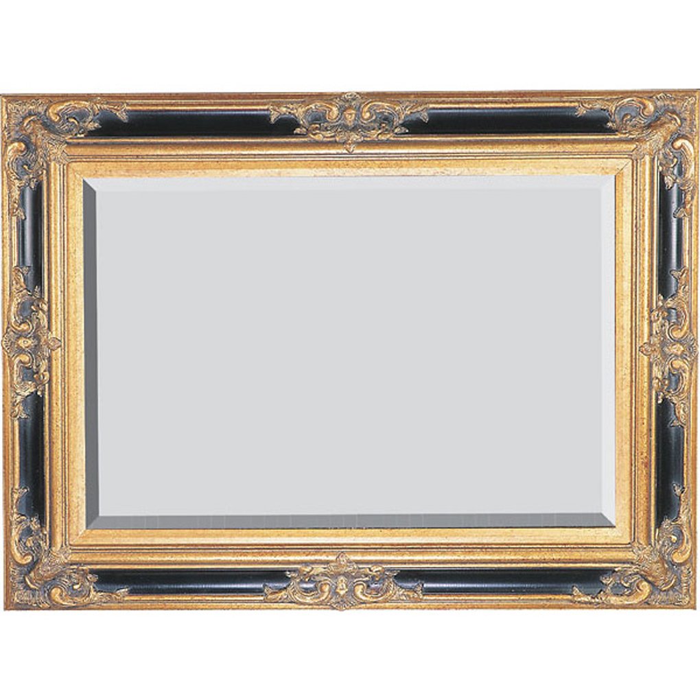 Timeless Reflections by AFD Home 10032840 Timeless Reflections Grand Victorian Mirror, Antique Gold/Black Finish