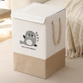 HOKIPO Cardboard Foldable Laundry Basket for Clothes with Lid, Brown  Seal (AR5317BR), 53cm, 35cm