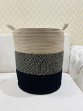 Furnistitchs Large Jute Rope Basket Laundry Hamper Dirty Clothes Storage Organizer Foldable Wardrobe Cloth Box Baby Bucket Kitch