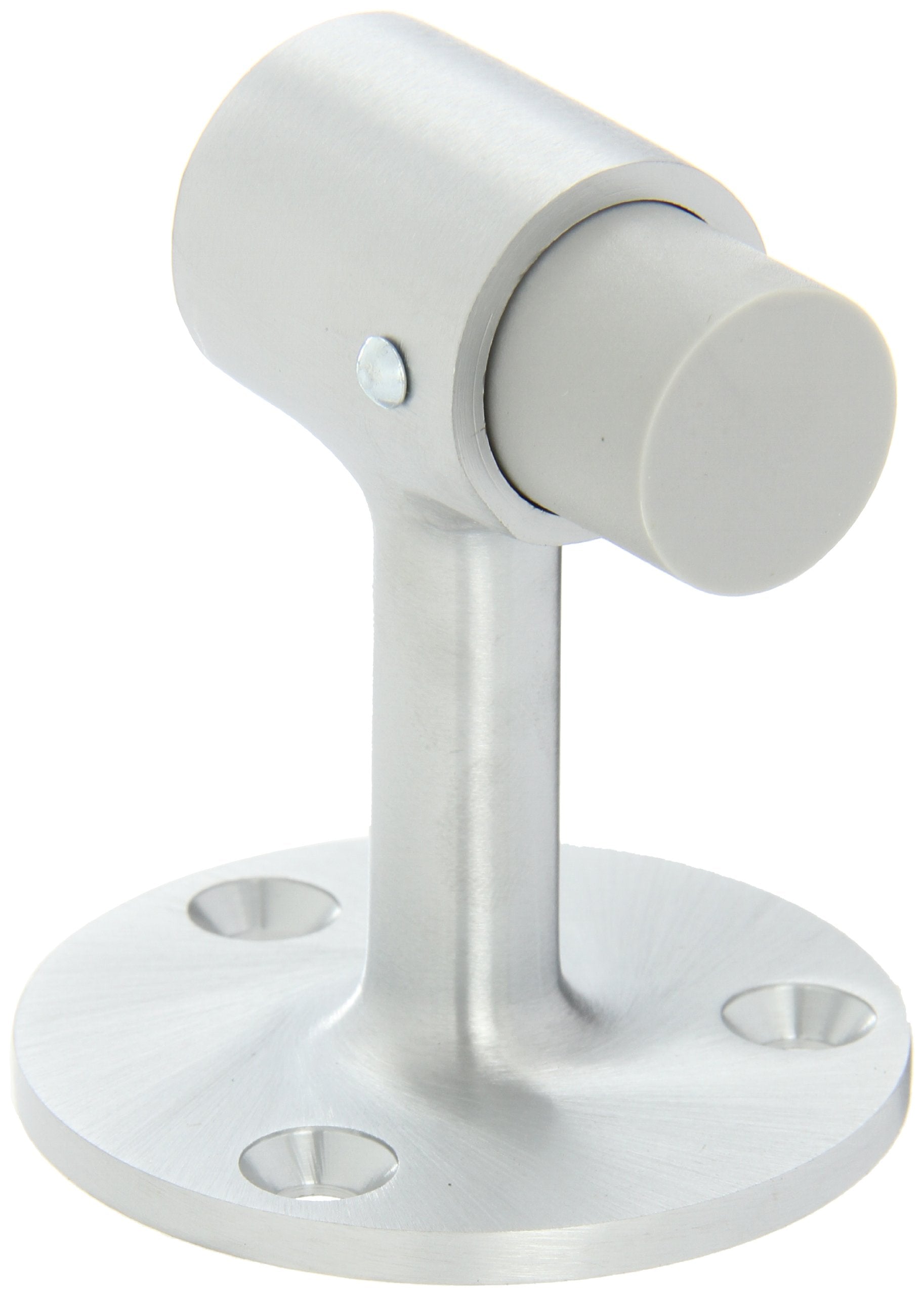 Rockwood 470.26D Brass Door Stop, #12 X 1-1/4' Fh Ws Fastener With Plastic Anchor, 2-1/2' Base Diameter X 3' Height, Satin Ch