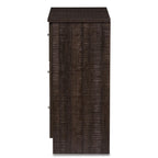 Baxton Studio Decon 25.6-inch High 3-Drawer Chest, Brown (119-6495-HiT)