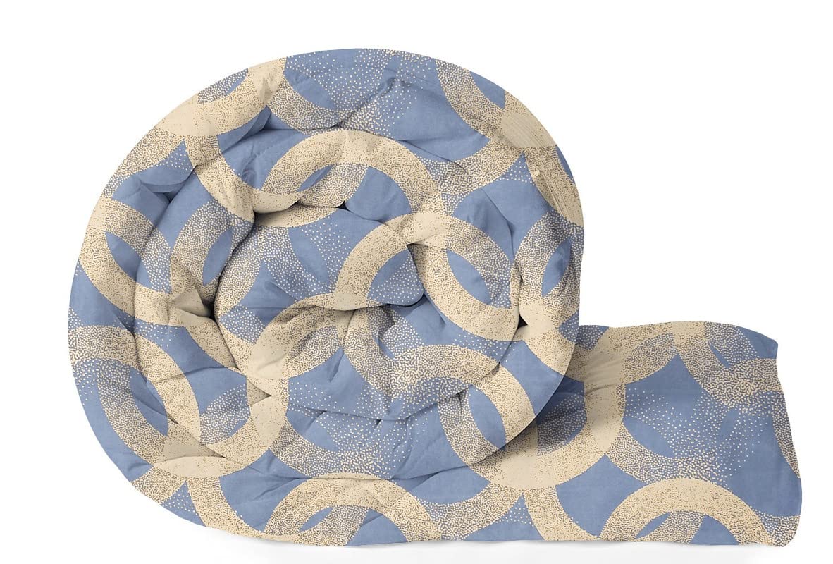 Vas Collections 220 Gsm Microfiber Reversible Ac Comforter/Blanket For Winter/Quilt/Duvets For Double Bed Size (230X250 Cm,Blue 