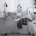 Karever White And Black Stripes Comforter Set Twin Women Bedding Set Soft Durable White Striated Bedding Set Black Stripes Ticki