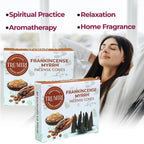 Frankincense Myrrh - Scented Incense Cones - Total 20 Cone Incense - Dual Pack Of 10 Insence Cones - Incense Cones Scented - Con