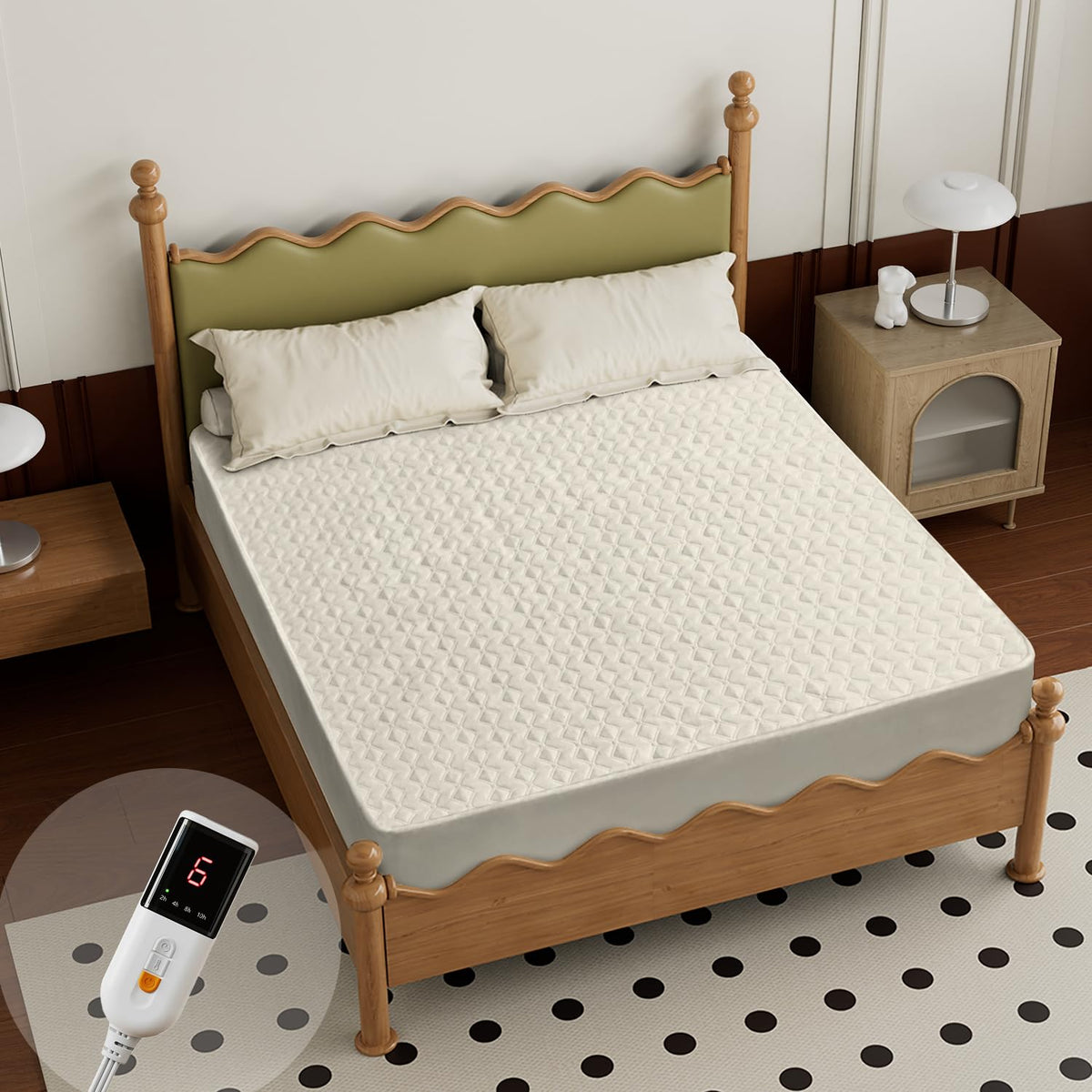 Gotcozy Heated Mattress Pad Twin Xl Size - Electric Mattress Pad Fit Up To 15 With 6 Heat Setting & 10 Hour Auto Off Etl Certifi