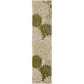 Nourison Aloha Indoor/Outdoor Ivory Green 2' X 6' Area Rug, Easy Cleaning, Non-Shedding, Bed Room, Living Room, Dining Room, Bac