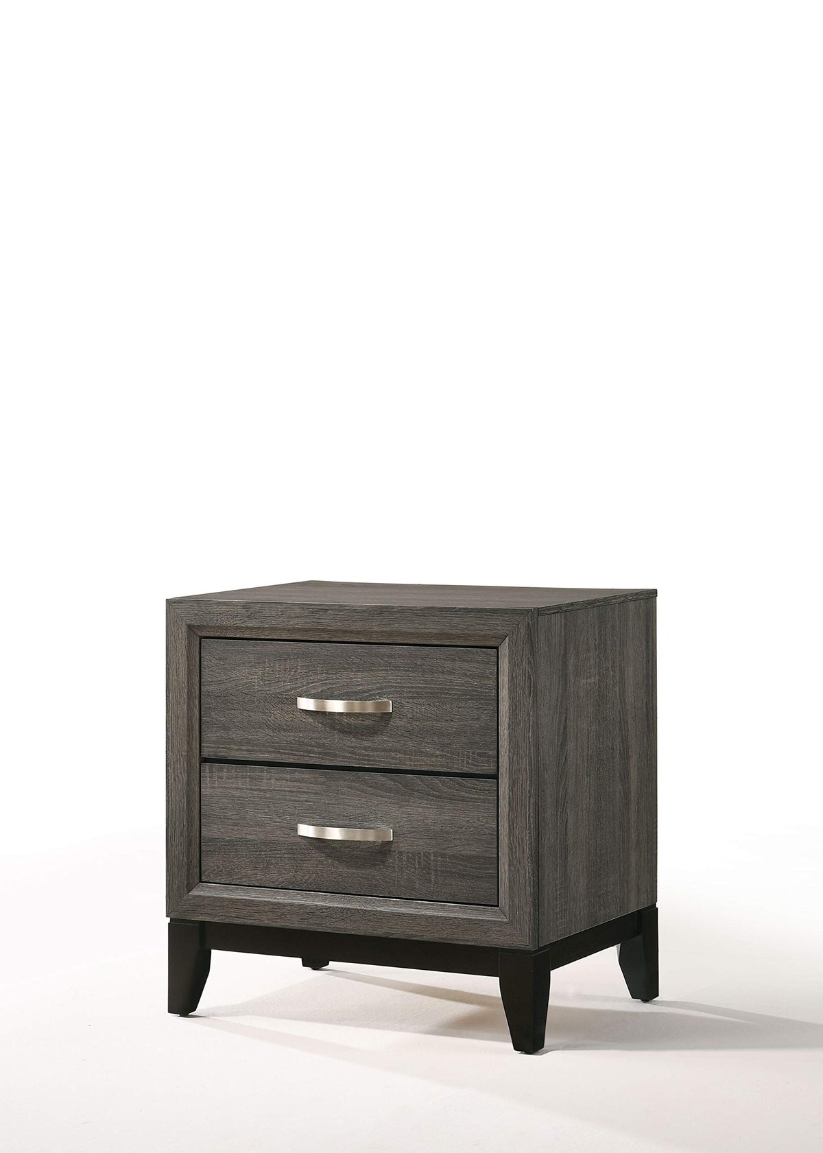 HomeRoots Paper Veneer, MDF, Plywoo 24' X 16' X 25' Weathered Gray Paper Veneer Nightstand