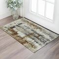 3 X 5 Taupe Charcoal And Brown Abstract Washable Area Rug With UV Protection