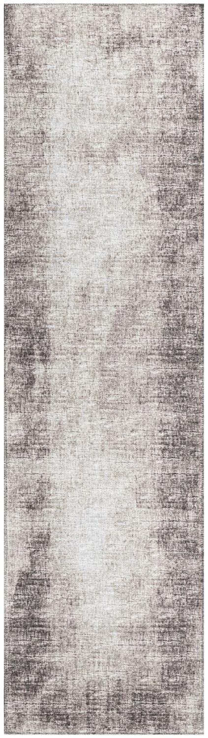 Addison Rugs Rylee Ary31 Brown Washable 2'3&quot; X 7'6&quot; Indoor Outdoor Runner Rug, Easy Clean, Machine Washable, Non Shedding, Bedroom, Entry, Living Room, Dining Room, Kitchen, Patio Rug