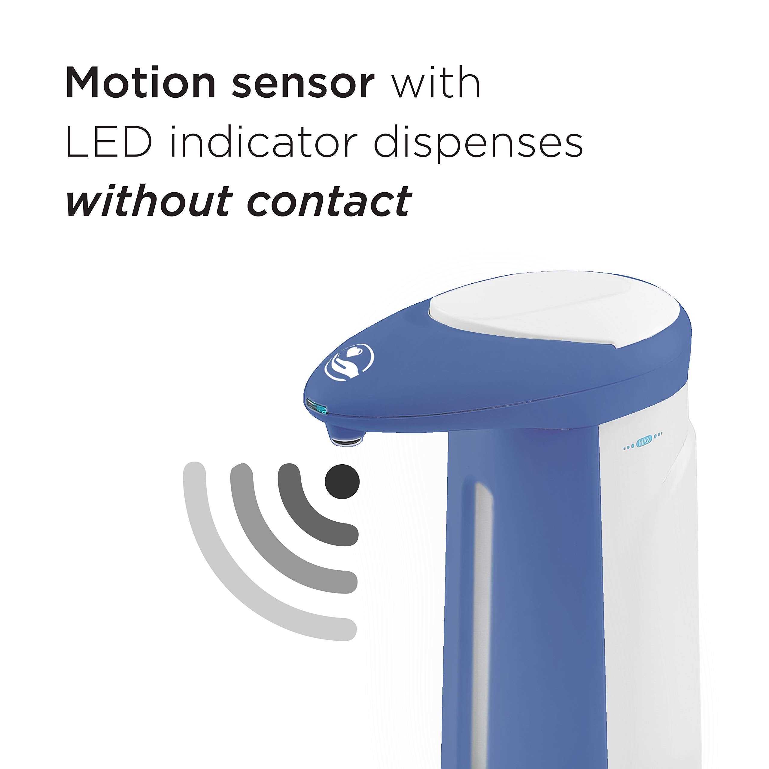 Commercial Care Touchless Soap, Hand Sanitizer Dispenser - Battery Operated Automatic Soap Dispenser With Dripless Design, Motio