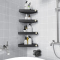 Sotfamily Corner Shower Caddy, 4 Pack Adhesive Corner Shower Shelves for inside Shower, Plastic Shower Organizer for Bathroom St