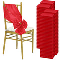 120 Pcs Red Satin Chair Sashes,Ties Bows Designed Chair Sashes For Wedding Party Baby Shower Banquet Restaurant Hotel Folding Ch