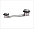Evi | Rotating Doorstop | For Doors Up To 2.75' Thick | Black Rubber | Stainless Steel Matte Finish | Includes Screw + Anchor |