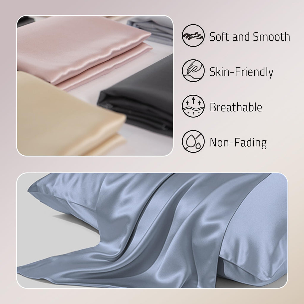 Gabire Mulberry Silk Pillowcase For Hair And Skin Prevent Acne Pillow Cases Both Sides Real Silk Pillowcases Organic Silk Pillow