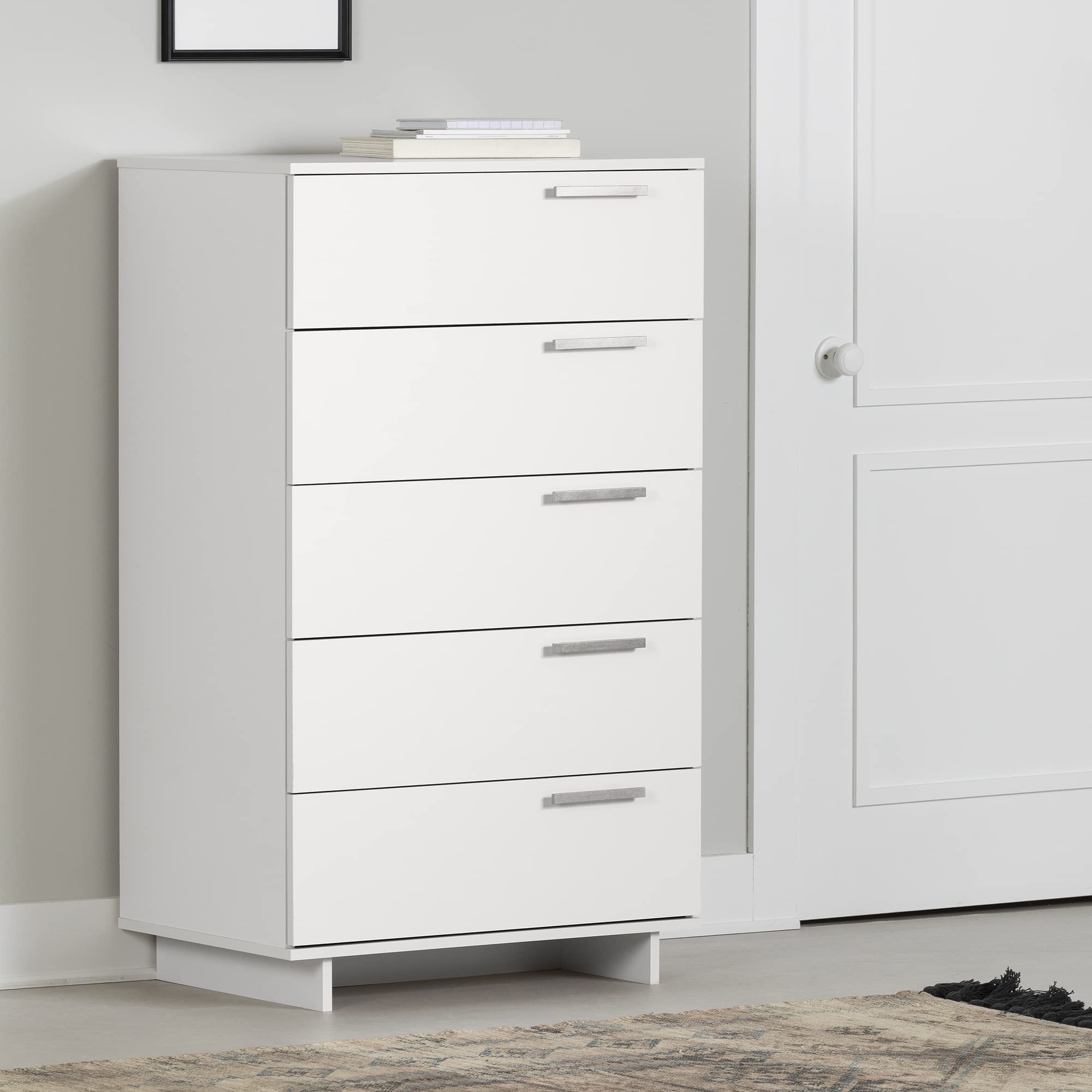 South Shore Cavalleri 5-Drawer Chest Storage Unit, Pure White