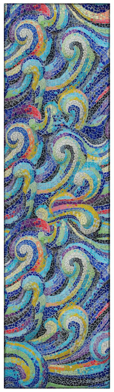 Dalyn Seabreeze Sz14 Indigo Washable 2'3&quot; X 7'6&quot; Runner Rug Sz14In2X8