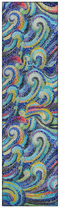 Dalyn Seabreeze Sz14 Indigo Washable 2'3" X 7'6" Runner Rug Sz14In2X8