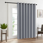 Ryb Home Blackout Curtains For Bedroom - Thermal Insulated Energy Efficiency Window Curtains For Living Room Office Dining Room Divider Outdoor Indoor Decor, W 100 X L 84, 1 Panel, Silver Grey