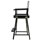 Casual Home 24" Director's Chair Black Frame-with Grey Canvas, Counter Height