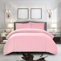 Duvet Cover King [3-Piece, Baby Pink] - 1 Comforter Protector With Zipper Flap And 2 Pillow Shams - Hotel Luxury 1800 Brushed Mi