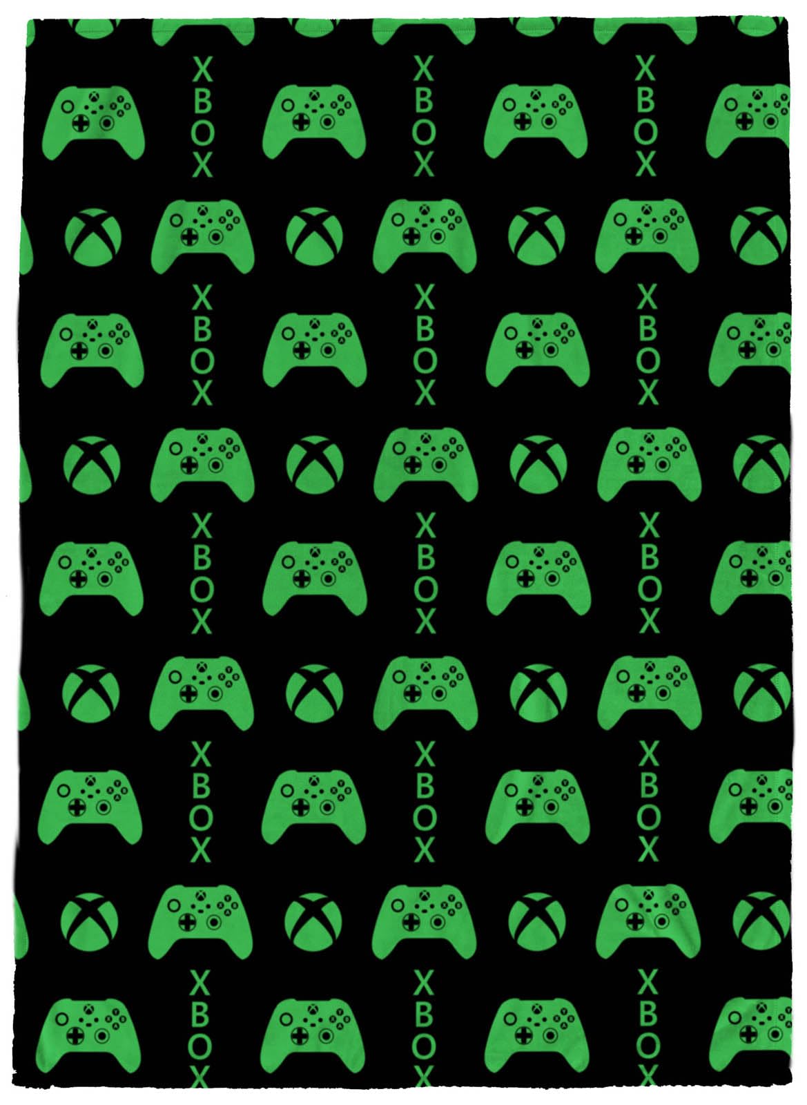 Xbox Controller Throw Blanket - Measures 46 X 60 Inches - Kids Super Soft Fleece Gamer Bedding