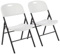 Amazon Basics Folding Plastic Chair, 350-Pound Capacity, White, 2-Pack