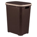Heart Home Laundry Basket | Plastic Cloth Storage Hamper | Laundry Storage Basket with Lid | Laundry Basket For Bathroom | Stora