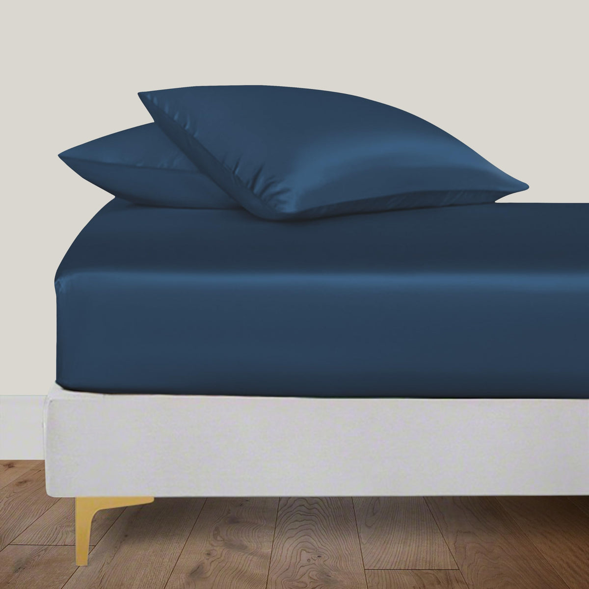 Linenwalas Fitted Sheet Only Viscose Derived From Bamboo, Bottom Sheet For King Size Bed - 16    Deep Pocket, All Around Snug Fi