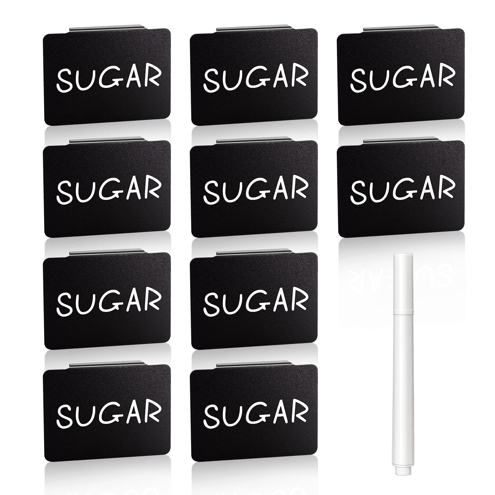 Plastic Basket Label Clip, Bin Clip Labels For Baskets Pantry Storage Box Label Holder, Include 10 Pieces Label Bins Clip + 1 Wh