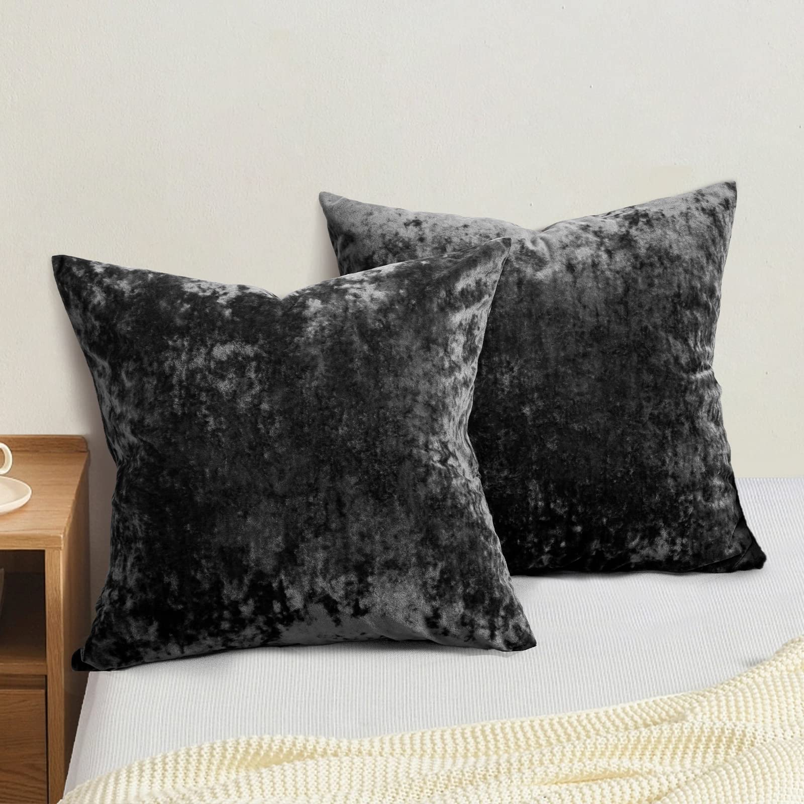 Phf Truly Velvet Euro Sham, 26'X 26',No Insert, 2 Pack Color Gradient Euro Throw Pillow Covers, Ultra Soft Cozy European Pillo