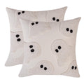 Tosleo Halloween Throw Pillow Covers 18X18 Inch Set Of 2 Halloween White Ghosts Embroidered Pillow Cases Thanksgiving Home Party