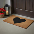 20 X 34 Brown And Black Heart Outdoor Coir Door Mat