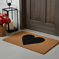 24 X 36 Brown And Black Heart Outdoor Coir Door Mat