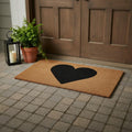 30 X 48 Brown And Black Heart Outdoor Coir Door Mat