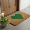 24 X 36 Brown And Green Heart Outdoor Coir Door Mat