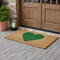 30 X 48 Brown And Green Heart Outdoor Coir Door Mat