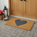 24 X 48 Brown And Gray Heart Outdoor Coir Door Mat