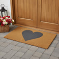 30 X 48 Brown And Gray Heart Outdoor Coir Door Mat