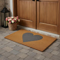 36 X 72 Brown And Gray Heart Outdoor Coir Door Mat