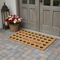 24 X 48 Brown Black And Red Hearts Welcome Outdoor Coir Door Mat