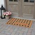 30 X 48 Brown Black And Red Hearts Welcome Outdoor Coir Door Mat