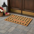 36 X 72 Brown Black And Red Hearts Welcome Outdoor Coir Door Mat