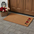 24 X 48 Brown Red And Black XOXO Outdoor Coir Door Mat