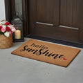 17 X 29 Brown And Black Hello Sunshine Outdoor Coir Door Mat