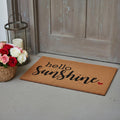 24 X 36 Brown And Black Hello Sunshine Outdoor Coir Door Mat