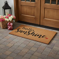 36 X 72 Brown And Black Hello Sunshine Outdoor Coir Door Mat