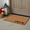 17 X 29 Black Brown And Red Heart XOXO Outdoor Coir Door Mat